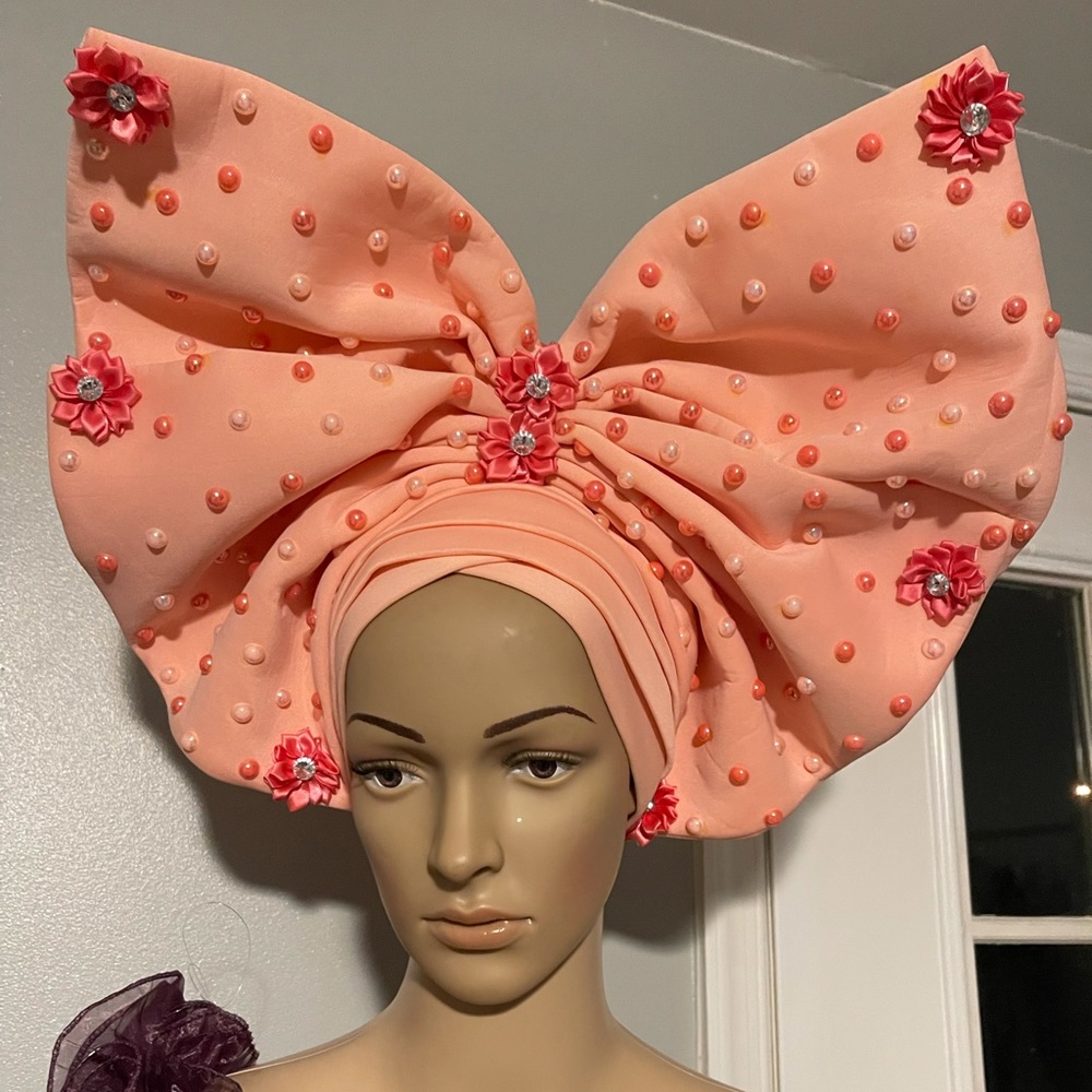 Double bow women Turban hat